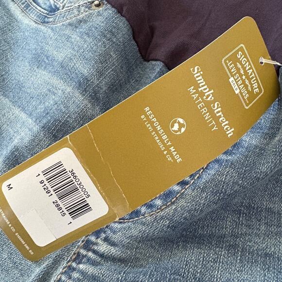 NWT Levi Strauss Signature Gold Maternity Skinny Jeans Simply Stretch Wash M - Picture 3 of 9